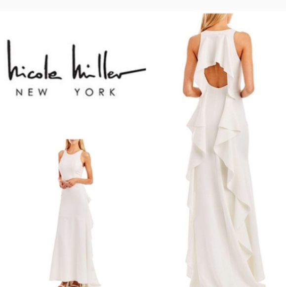 Nicole Miller Dresses & Skirts - Nicole Miller Ruffle Back Formal Gown